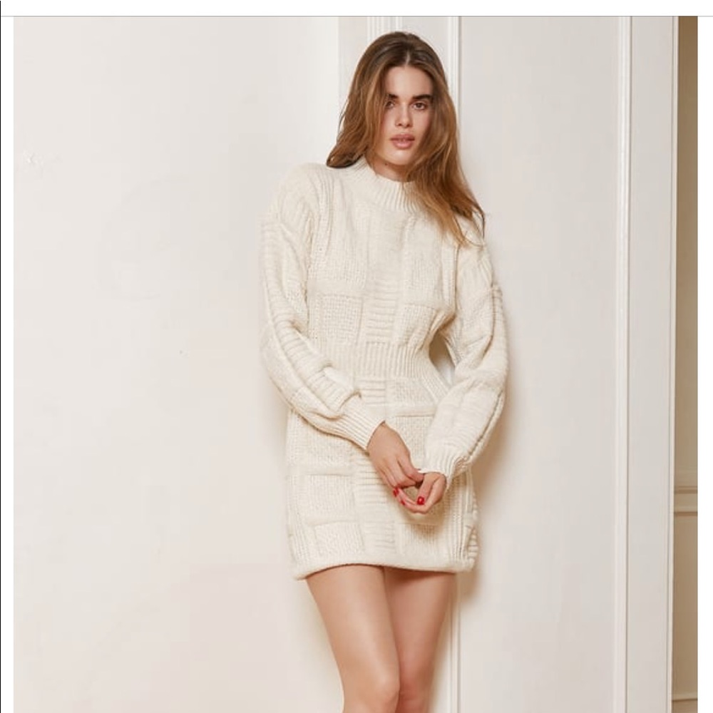 Lulus cream sweater dress